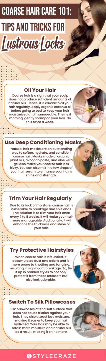 coarse hair care 101tips and tricks for lustrous locks (infographic)