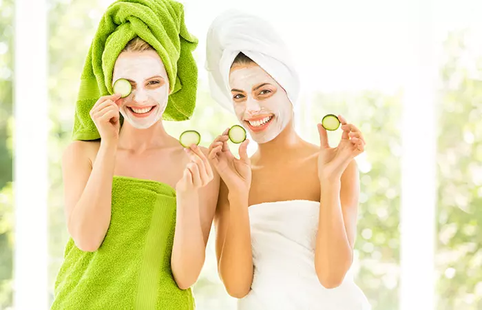 Cucumber face pack for fair skin