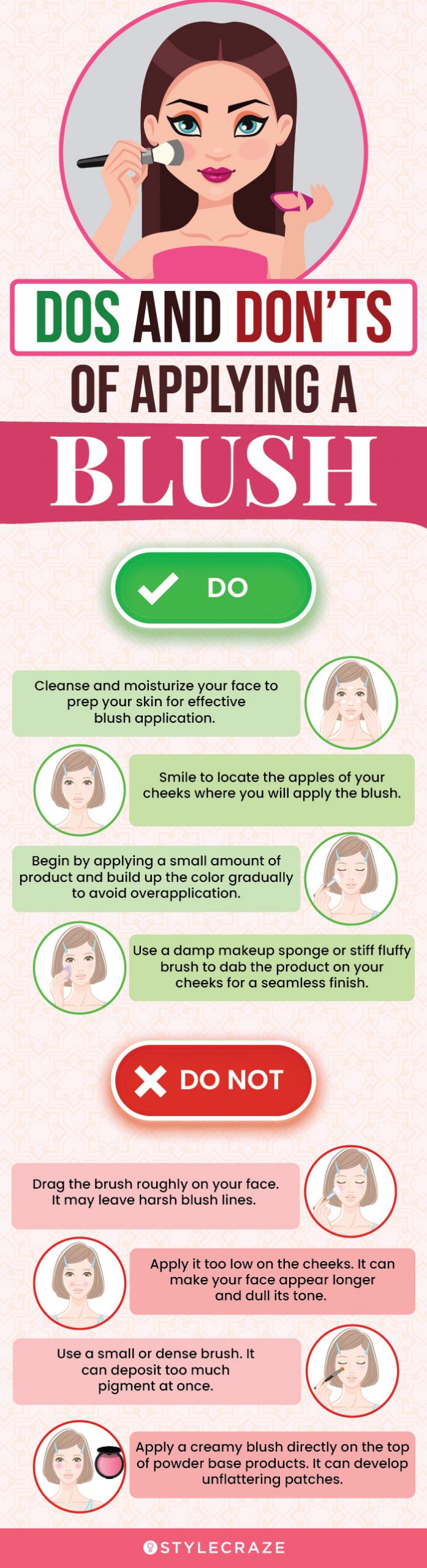 Dos And Don’ts Of Applying A Blush (infographic)