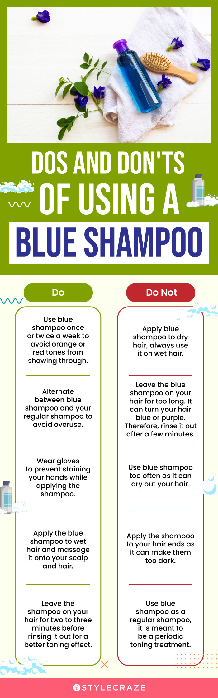 Dos And Don'ts Of Using A Blue Shampoo (infographic)