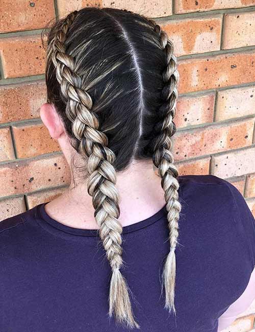 Double Dutch pigtails hairstyle