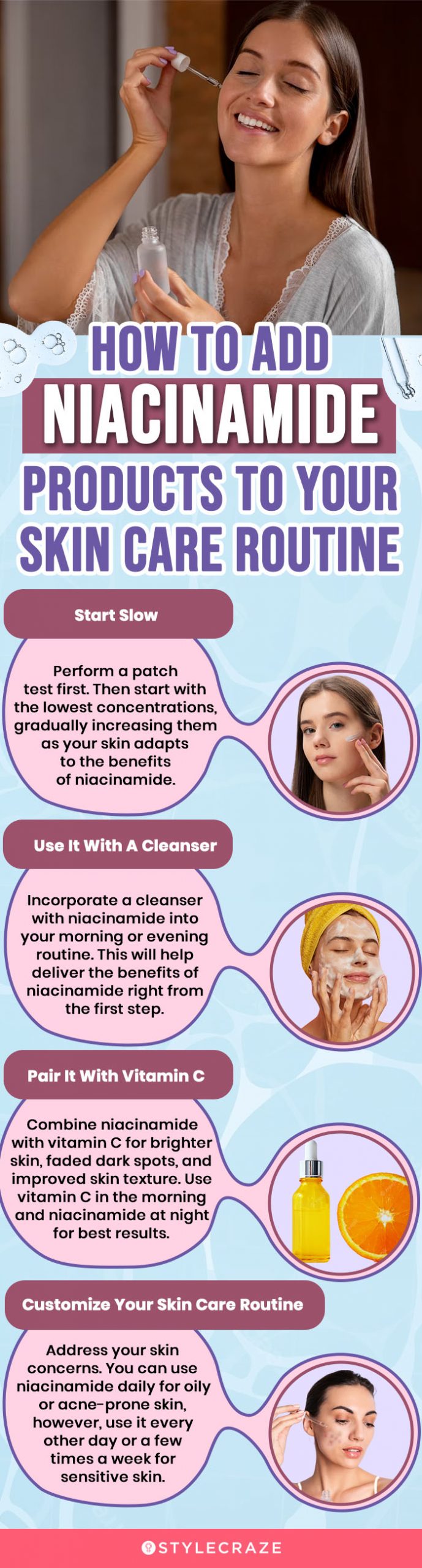 How To Add Niacinamide Products To Your Skin Care Routine (infographic)
