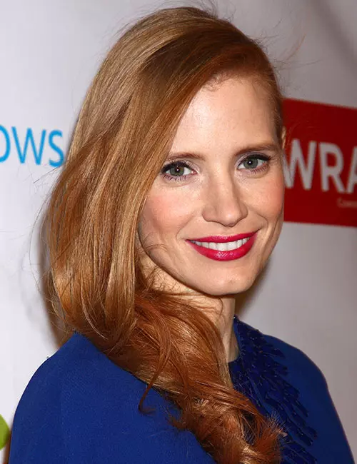 Red-haired actress Jessica Chastain