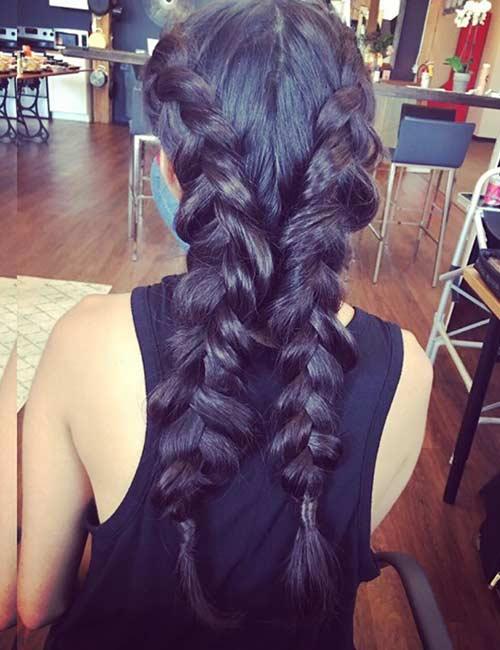 Pancake Dutch braid hairstyle