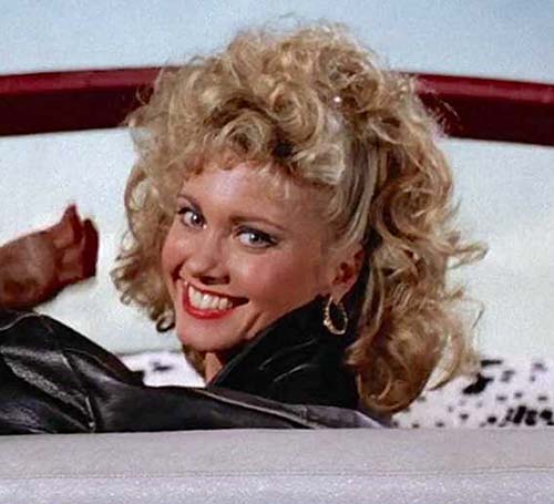 Sandy from Grease 80s hairstyle