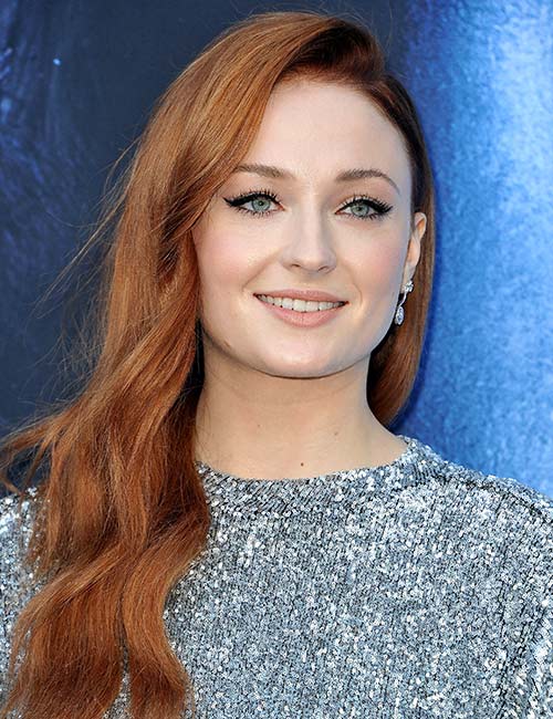 Red-haired actress Sophie Turner