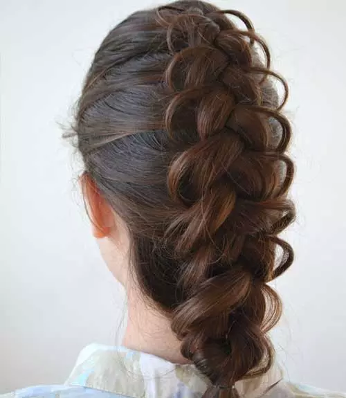 The fancy Dutch braid hairstyle