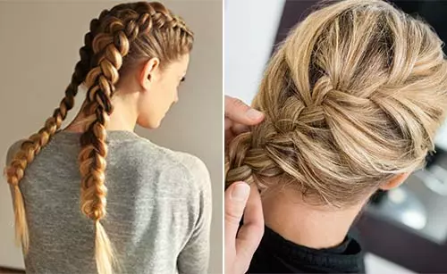 Difference between a Dutch braid and a French braid hairstyle