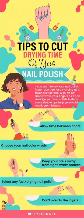 tips to cut drying time of your nail polish (infographic)