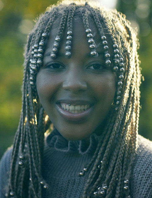 Beaded braids protective hairstyle