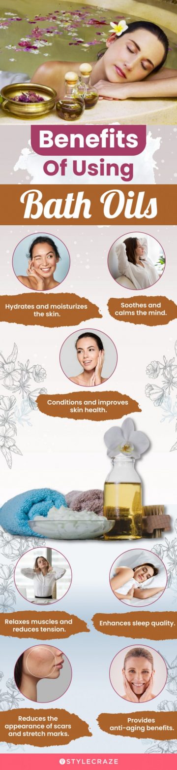Benefits Of Using Bath Oils (infographic)