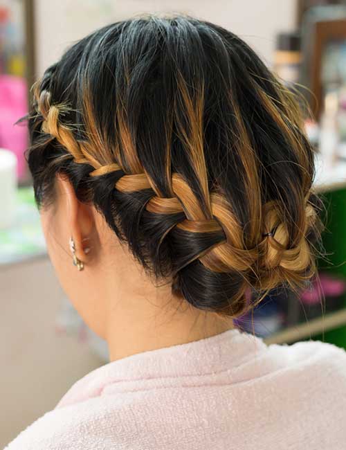 Braided updo for an ethereal look