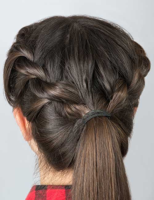 Dutch side braided ponytail hairstyle for a neat look