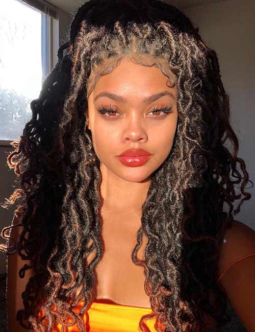 Faux locs protective hairstyle