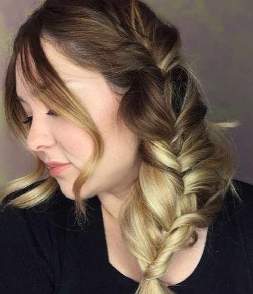 Fluffy side braid hairstyle to add volume to your hair