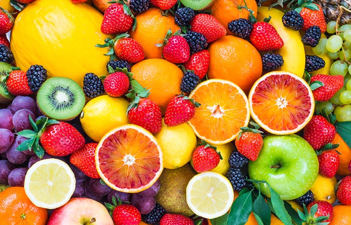 Close up of fresh fruits