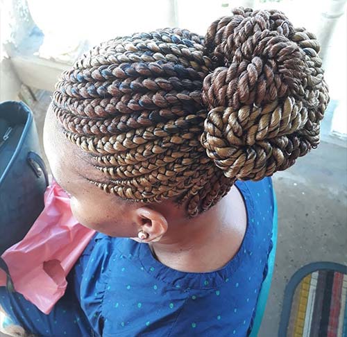 Ghana braids protective hairstyle