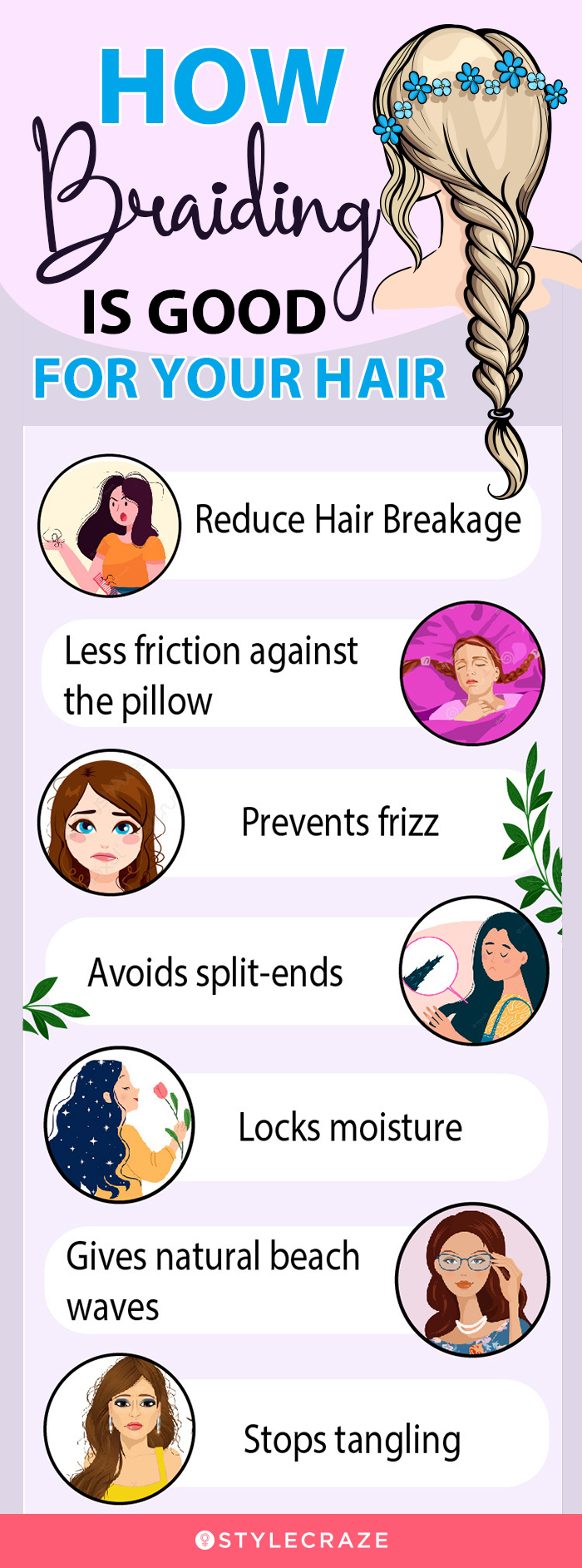 how braiding is good for your hair [infographic]