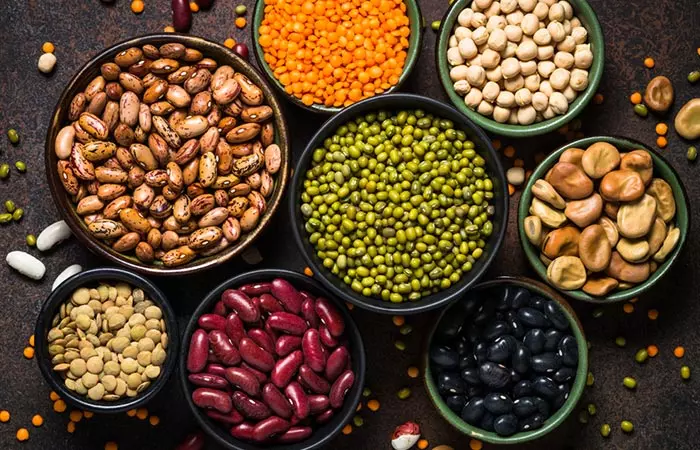 Different kinds of legumes