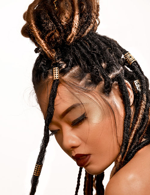 Top braids protective hairstyle