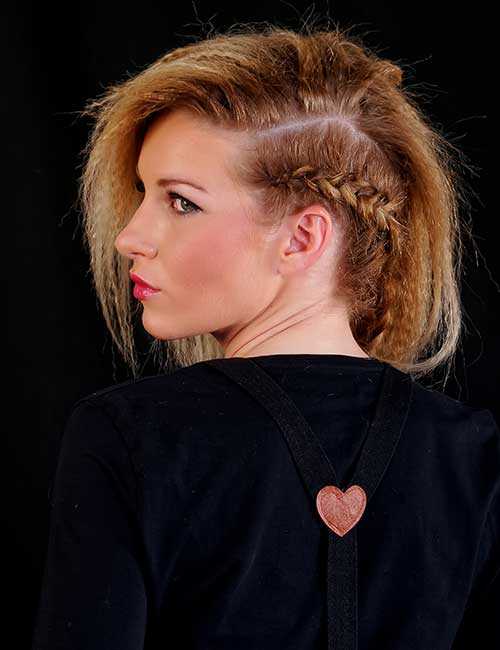 Undercut side braid hairstyle for all face shapes