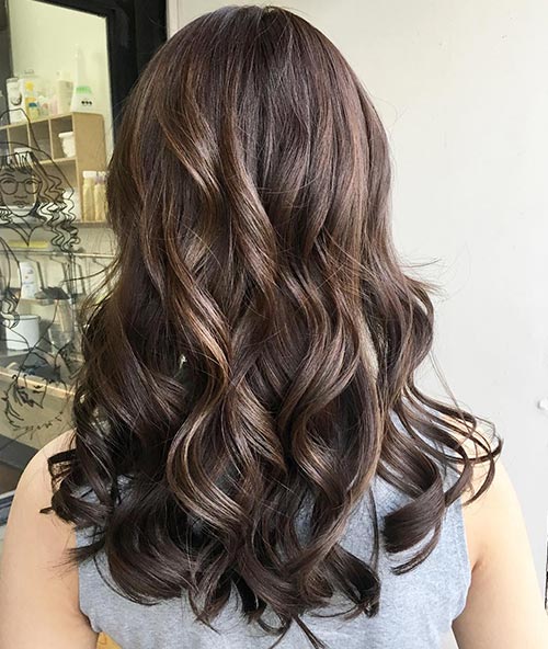 Ash brown hair color to add dimension to brunette hair