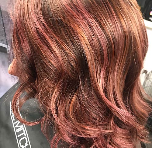 Auburn rose brown hair color
