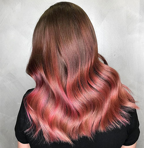 Candy pop rose brown hair color