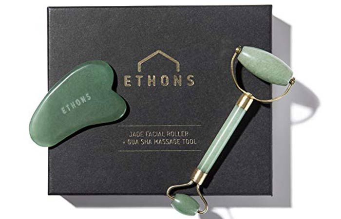 Ethons Jade Roller And Gua Sha Tool Kit