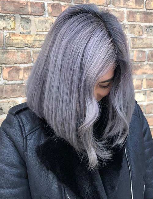 Intense coal hair color for east Asian ladies