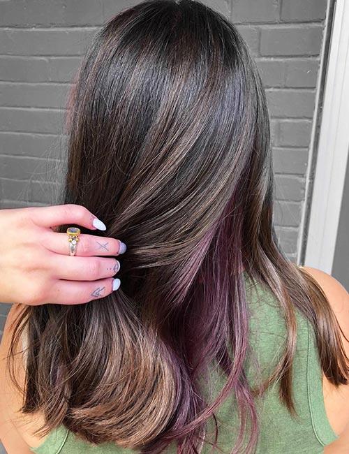 BlowBar  Peekaboo highlights with a burst of Fuschia Money Piece for this  adventurous hairstyle that has been trending on TikTok Hair by avyhair  Book your appointment today East Coast  64400316