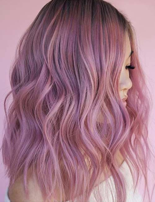Pastel pop pink hair color for east Asian ladies