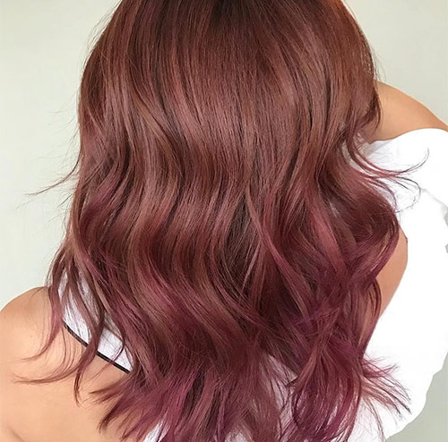 Purple rose brown hair color
