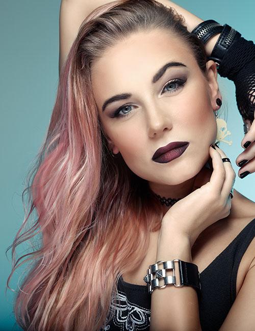 rose brown hair color with yellow undertones