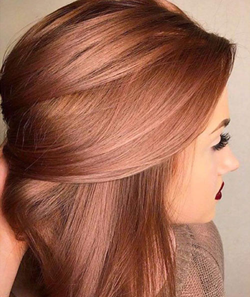 The blossom topaz mix rose brown hair color