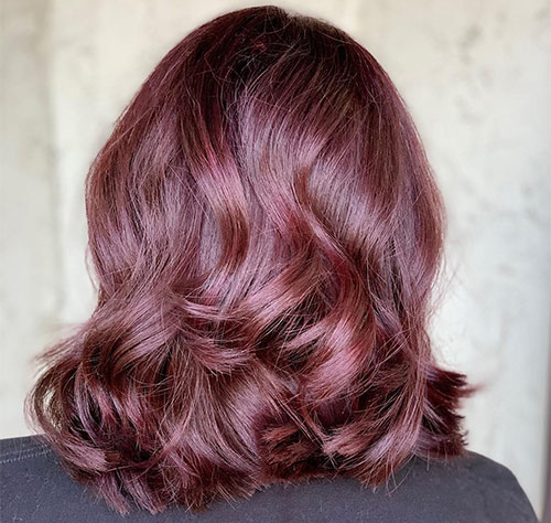 Wine rose brown hair color