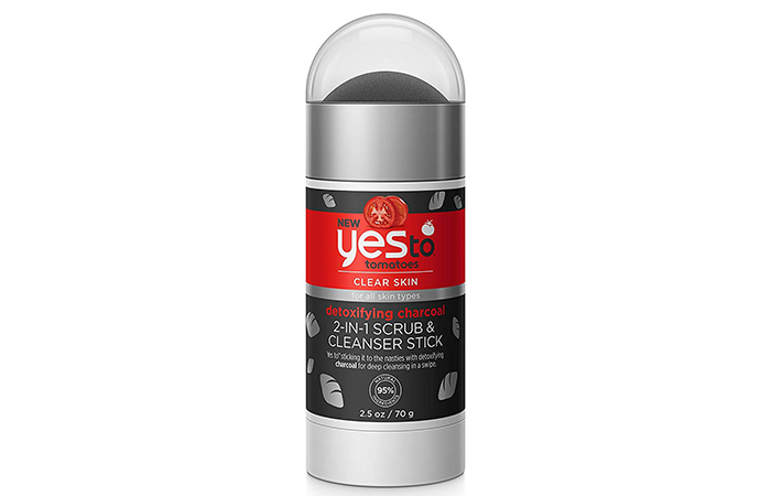 Yes To Tomatoes Detoxifying Charcoal 2-In-1 Scrub And Cleanser Stick