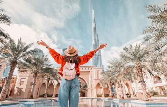 A woman on a vacation