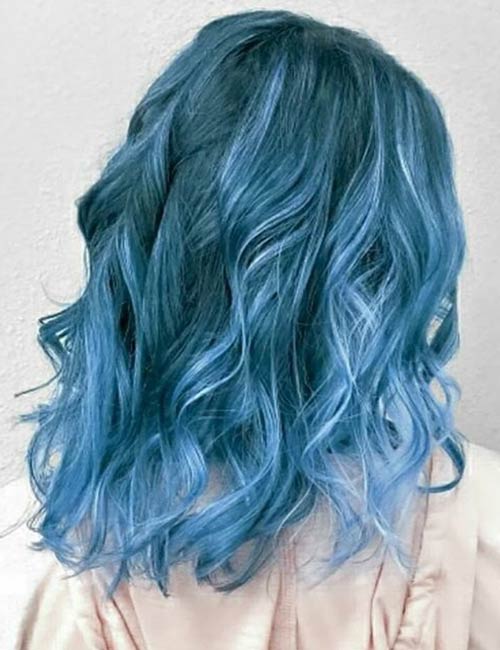 Blue ocean medium length haircut