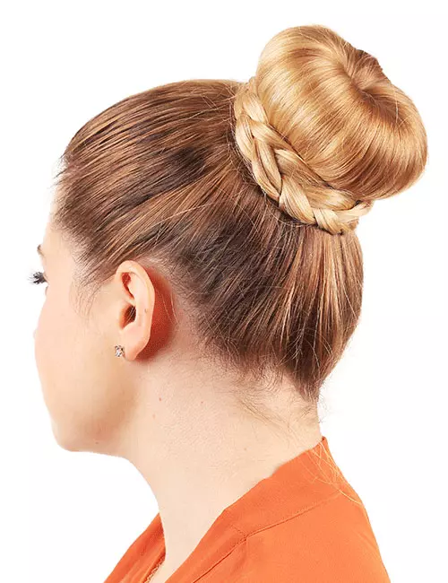 Braid Wrapped High Bun