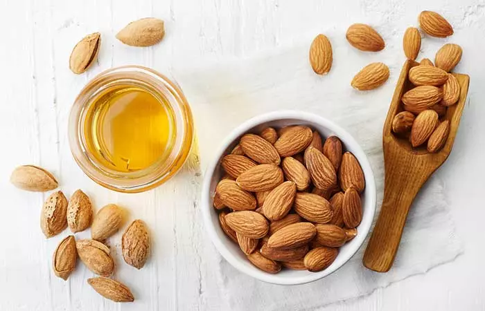 Castor oil with sweet almond oil