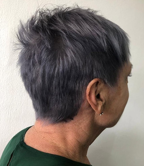 Dark gray hairstyle for all ages