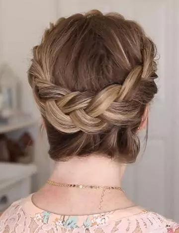 Inside out crown braid hairstyle