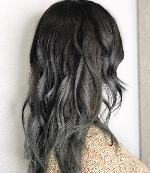 Hairstyle for intense gray hair