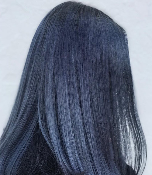 Hairstyle for lava blue hair