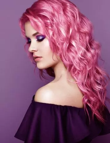 Pink Curly Shag