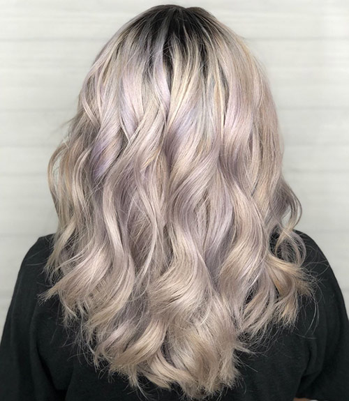 Platinum gray hairstyle for all ages