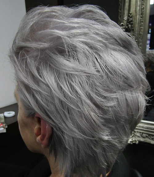 Silver fox pixie hairstyle for all ages