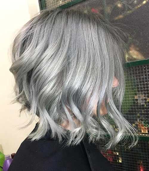 Silver gray hairstyle for all ages
