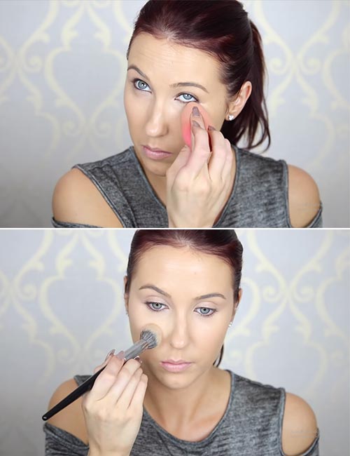 Step 1 of halo eye makeup